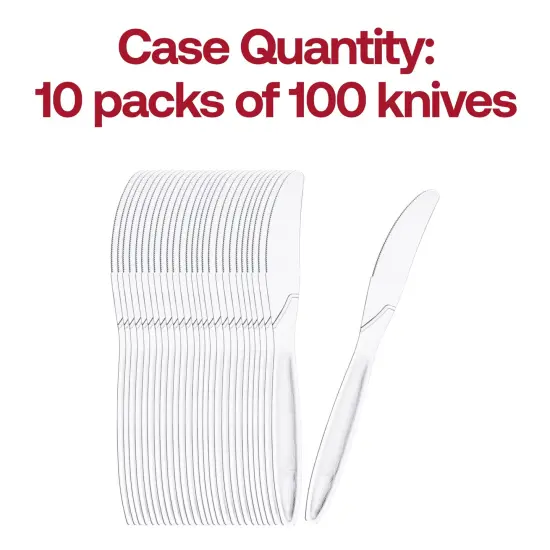 Clear Plastic Disposable Knives (1000 Knives) {5}