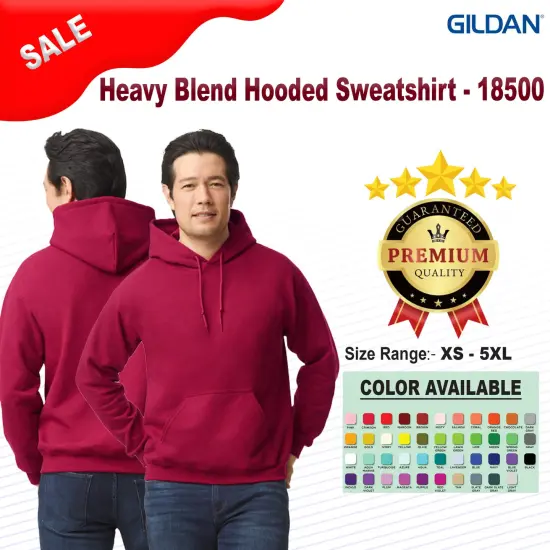 Gildan&reg; Heavy Blend Hooded Long Sleeve Sweatshirt Safety green {2}