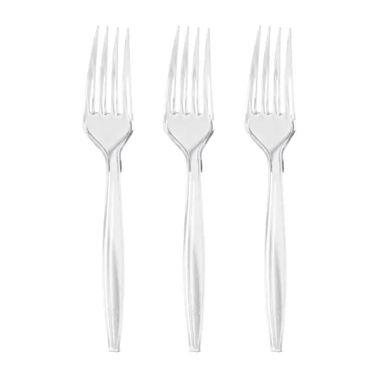 Clear Plastic Disposable Forks (1000 Forks) {2}