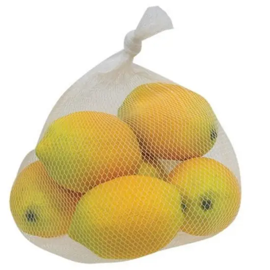 Plastic Lemon Bowl Fillers Set of 6 with White Mesh Net {1}