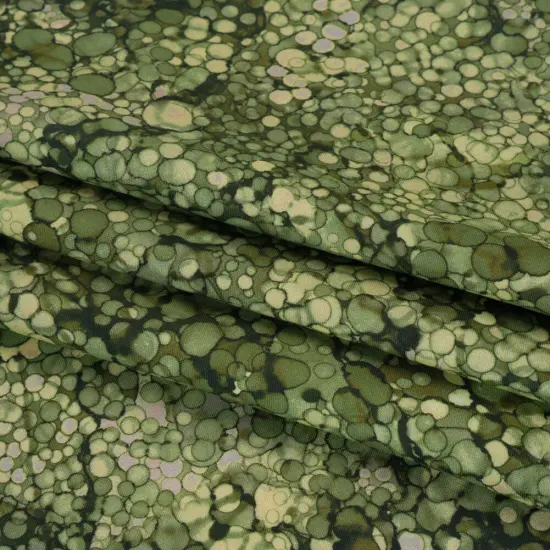 1 Yard Northcott Olive Bubbles Printed Quilting Cotton Fabric Soft Smooth Hand 43 Inches Width {4}