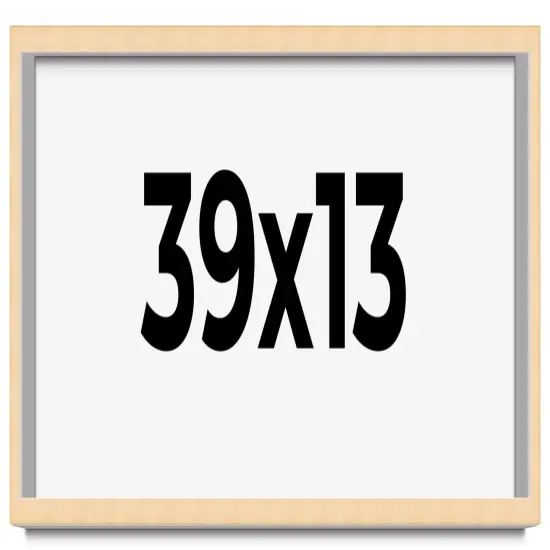 39x13 Solid Wood Picture Frame with UV-Resistant Acrylic & Acid-Free Backing, Available in 6 Finishes: Matte Black, Matte White, Metallic Bronze, Silver, Natural Wood Grain & Mahogany {2}