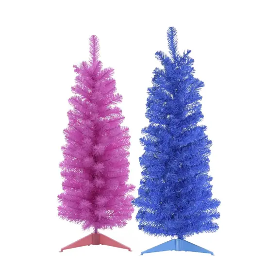 2' Vibrant Tabletop Tree BLUE {5}