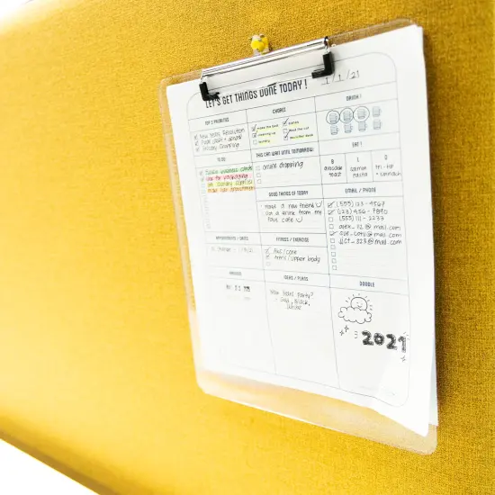 BAZIC Standard Size Clear Plastic Clipboard w/ Low Profile Clip {6}