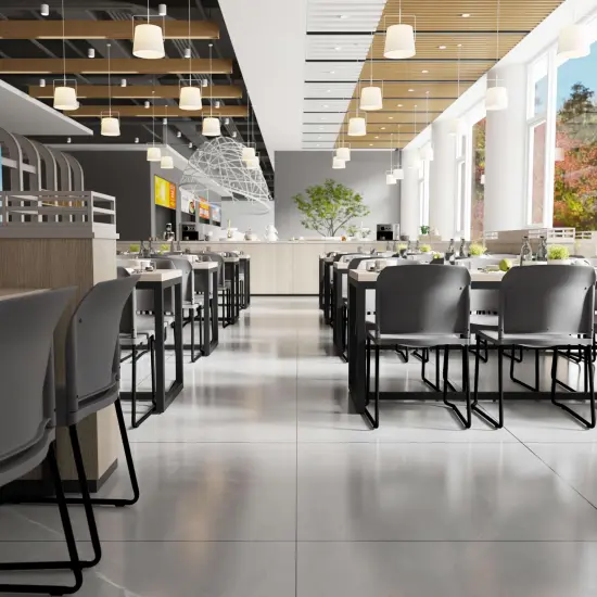 Emma and Oliver Home and Office Guest Chair Full Back Contoured Sled Base Stack Chair Black {7}