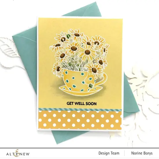 Paint-A-Flower: Chamomile Outline Stamp Set {4}
