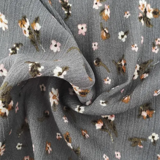 1 Yard Textured Warm Gray Rayon Fabric Lightweight Crinkle Apparel Use 50/52 Inch Width {1}