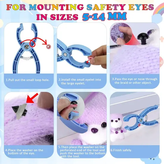 Safety Eyes for Crocheting Auxiliary (BLUE) {5}