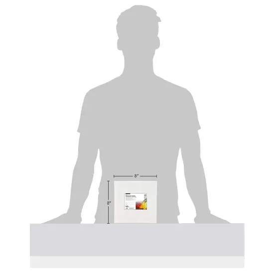 Painting Canvas Panels 8x8 Inch, 12 Value Pack - 8 Oz Triple Primed 100% Cotton Acid Free Square Canvas Boards for Painting, White Blank Flat Canvas Boards for Acrylic, Oil Paints {5}