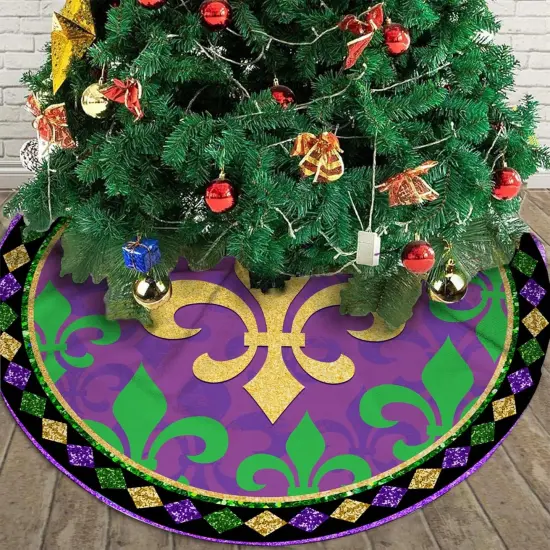 Festival Decorations Holiday Tree Skirt, Tree Mat Holiday Party Supplies Ornaments Indoor Outdoor Decorations 36 in {2}