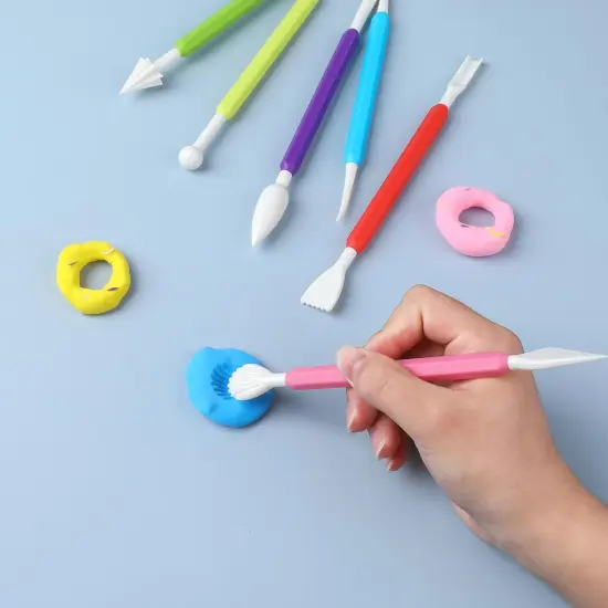 9PCS Clay Sculpting Tools Kit - Easy to Use Double-Ended Polymer & Pottery Carving Set with Comfortable Grip Tools for Clay Sculpey & Modeling Clay Ideal for Kids and Adults {3}