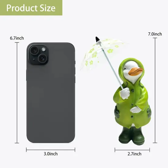 Duck Statue for Holding Home Decor Resin Sculptured Hand Painted Figurine Creative Craft Cute Decoration Gift for Kids Womens Decorative Garden Yard Room {2}