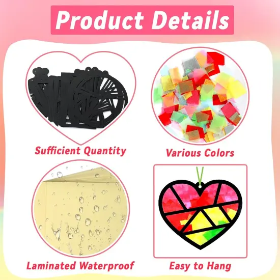 36 Set Geometric Shapes Suncatcher Crafts for Kids(Colorful) {3}