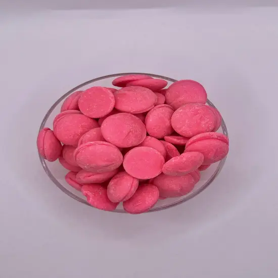2.5lb Merckens Pink Chocolate Candy Melts for Coating Dipping Drizzling Baking and Decorating {2}