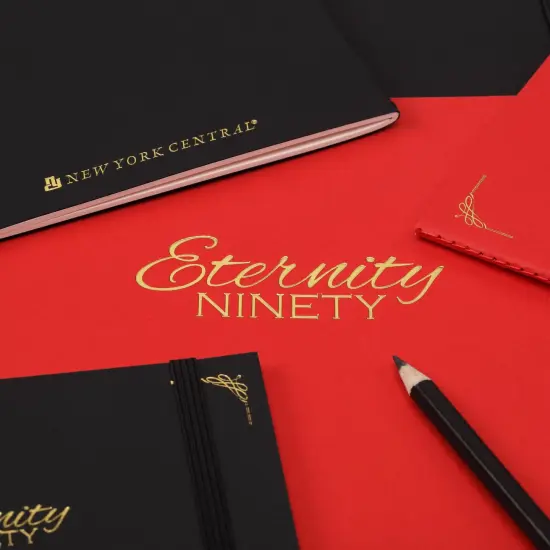 New York Central Eternity Ninety Flat Book - 6x4" Sketch Watercolor Journal - Red Soft Paperback Cover - Watercolor Sketchbook Journal w/ Elastic Band,10 Sheets 100% Cotton, 90 lb Cold-Pressed {3}