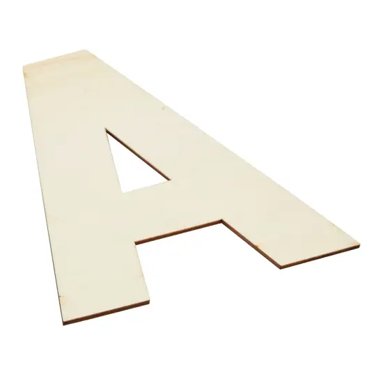 36 Pieces Unfinished Wooden Alphabet Letters for Crafts, 2 Extra Sets of Vowels AEIOU (6 Inches) Brown {6}