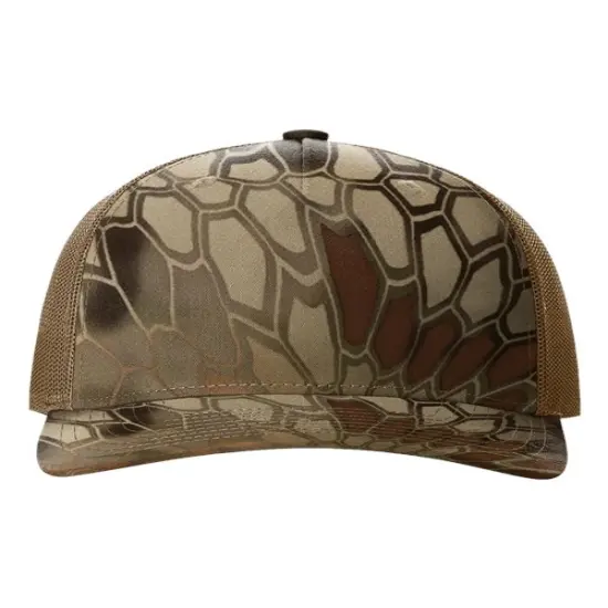 Richardson&reg; Five-Panel Printed Trucker Cap Kry Highlander/ Buck {1}