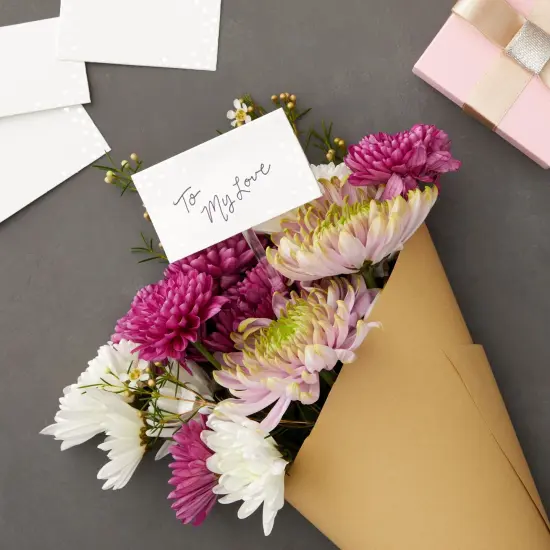 100 Pack Wedding Place Cards for Table Setting, Blank Table Name Card, Silver Foil Polka Dot Place Cards for Birthday, Banquet, Events, Reserved Seating {4}