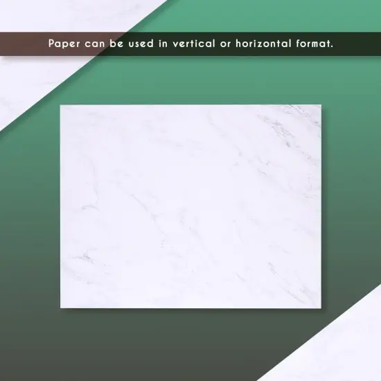 Marble Stationery Paper, Letter Size (8.5 x 11 in, 96 Sheets) White {7}