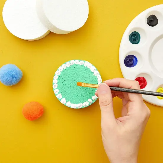 24 Pack Foam Circles for Crafts - 3 Inch Round Polystyrene Discs for DIY Projects (1 Inch Thick, White) {2}