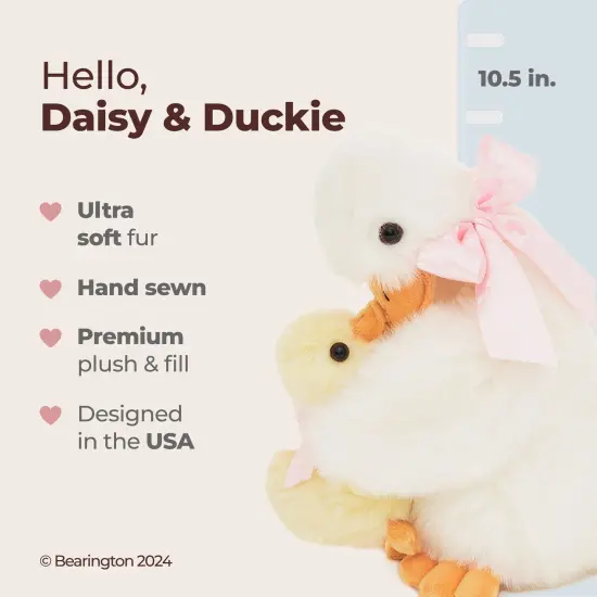 Bearington Duck with Duckling Stuffed Animal, Daisy and Duckie, 10 inches, For Ages 1-14 Multicolor {2}