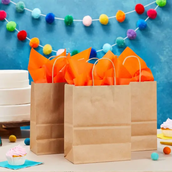 160 Sheets Orange Tissue Paper for Gift Wrapping Bags, Bulk Set for Birthday Party, Holidays, Art Crafts, 15 x 20 Inches {3}