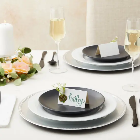 100 Pack Table Place Cards for Table Setting, Blank Name Note Cards for Wedding, Baby Shower, Events, Reserved Seating, White Seating Cards for Banquets (3.5 x 2 In) {3}