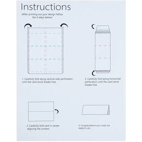 Place Cards - 180-Count Mini Tent Cards, Printable Foldover Table Placecards, Seat Assignment for Wedding, Holiday Dinner, Restaurant Reservation, Perforated, 30-Sheet, 1.43 x 3.75 Inches White {5}