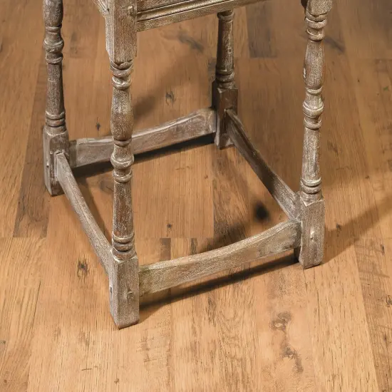 AA Importing 48444-BR 1 Drawer Square Cambridge End Table {4}