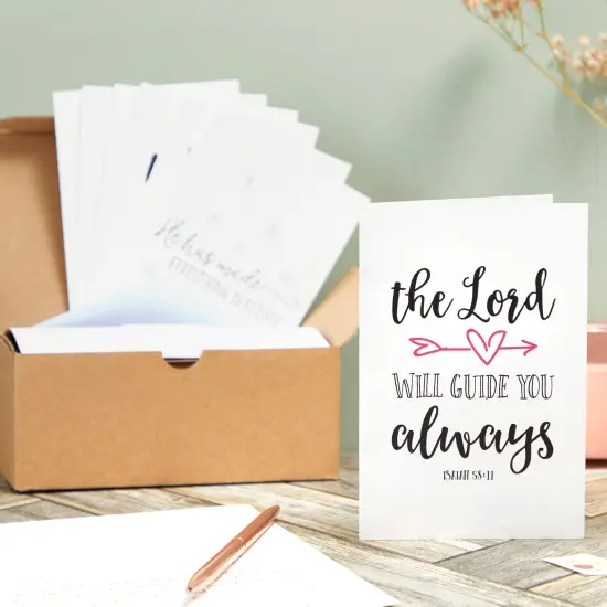 Best Paper Greetings 48 Pack Christian Greeting Cards with Envelopes, Inspirational Note Card with Scripture Bible Verses for Encouragement, Motivation, Confirmation Bulk (4x6 In) White {2}