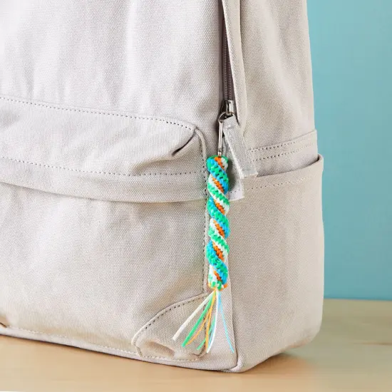 Lanyard String Boondoggle Kit with 10 Rolls (40 Yards Each) for Keychains and Bracelets (100 Total Pieces) Multicolor {4}