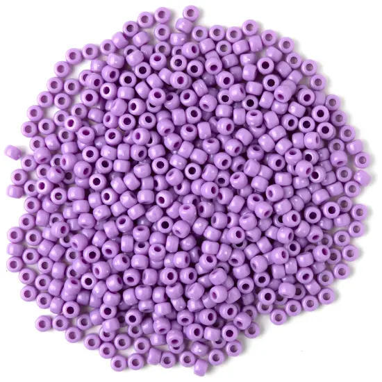 CousinDIY Pony Beads 6mmx9mm 1,000/Pkg-Opaque Purple {4}