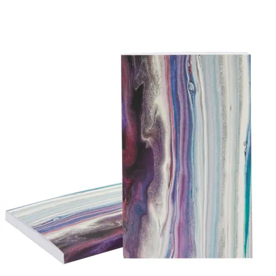 Marble Soft Cover Journals, Lined Pages, 80 Sheets Each (5.25 x 8.25 In, 2 Pack) Multicolor {7}