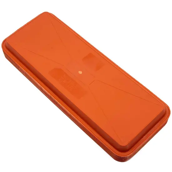 8 Pack Large Plastic Plant Drip Trays for Watering, Rectangular Planter Saucer Pans for Indoors, Outdoors, Garden Supplies (Terracotta Red, 16.5"L x 6.5"W) {6}