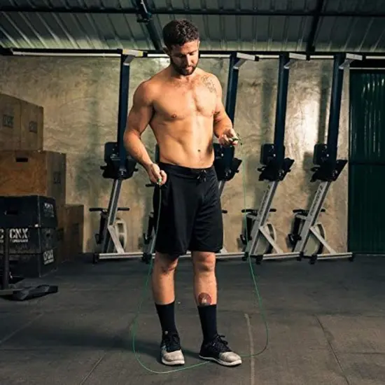 WOD Nation Adjustable Speed Jump Rope For Men, Women & Children - Blazing Fast Fitness Skipping Rope Perfect for Boxing, MMA, Endurance - Black {4}