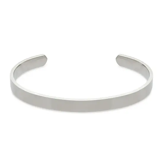 Inspirational 7" Silver Cuff Bracelet for Women, Motivational Engraved Bangle, Life is Tough but So Are You (One Size Fits Most) {4}