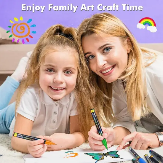 JDiction Metallic Permanent Markers, 7 Colors Glitter Metallic Markers, High Gloss, Waterproof, Scrapbook Supplies, Resin Crafts Supplies, Metallic Paint Pens for Crafts, DIY, Painting {6}