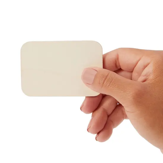 60 Pack Unfinished Wood Cutouts for Crafts, Rectangle Wooden Slices for DIY Projects (2 x 3 In) Brown {5}