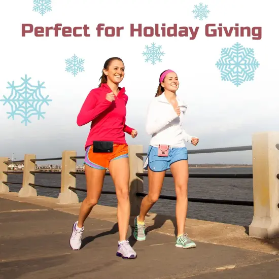 Running Buddy Magnetic Running Fanny Pack for Men & Women | Hiking, Cycling, and Jogging Waist Pack Holds Phone, Money, Key | Small - 5-7/8 in x 4 in | Water-Resistant, No Bounce, No Chafe - Black {4}