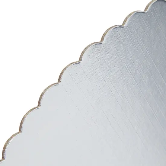 12-Pack Cake Boards 12 Inch, Elegant Round Scalloped Boards for Bakeries, Baking Desserts, Cake Decorating, Sturdy Cardboard Material, Disposable (Silver, 12x12x0.08 in) {5}
