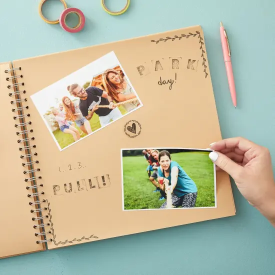 12x12 Scrapbook Album Hardcover (Blank), Kraft Paper Material Spiral Bound Sketchbook for Drawing, Writing, Arts and Crafts Projects, Home, Office, School (40 Sheets Total) Brown {2}