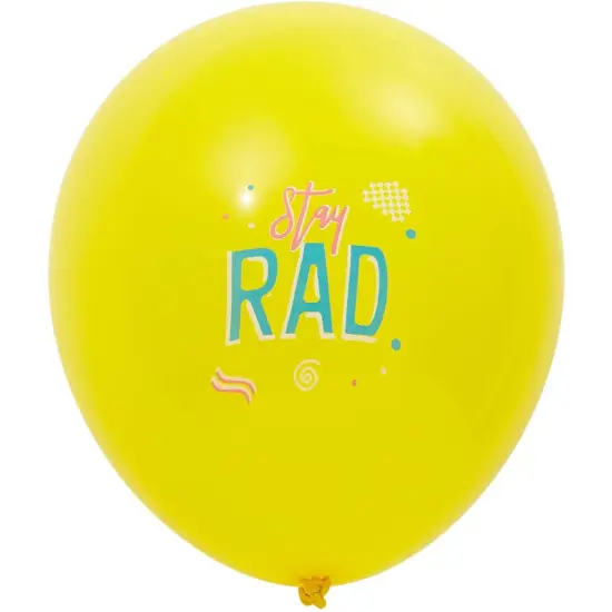 I Love The 80's Party Balloons in 5 Colors, Flash Back to The 80's, Stay Rad, Time to Boogie (12 Inches, 50-Pack) Multicolor {6}