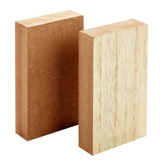 Bright Creations Unfinished MDF Wood Blocks for Crafts, 1 In Thick Wooden Square Blocks (5x3 In, 4 Pack) Brown {6}