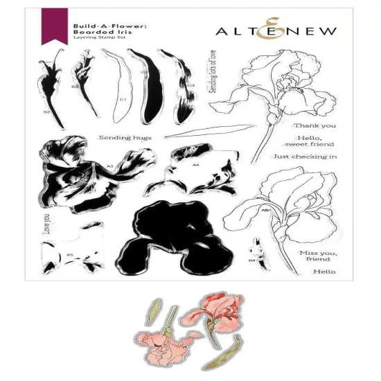 Build-A-Flower: Bearded Iris Layering Stamp & Die Set {1}