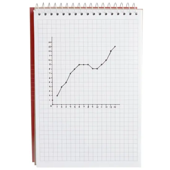 6 Pack Quad Ruled 6x9 Inch Top Bound Spiral Graph Paper Notebook - 80 Sheets / 160 Writable Page Steno Notepads for Writing, Sketching, Drawing, School Supplies (6 Colors) Multicolor {6}