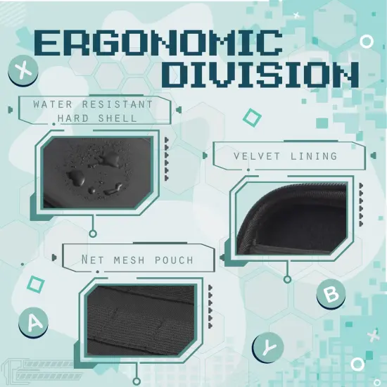 Insten Carrying Travel Case with 10 Game Card Slots For Nintendo Switch & OLED Model Console and Accessories, Portable Hard Cover Pouch for Girls Boys, Black {7}