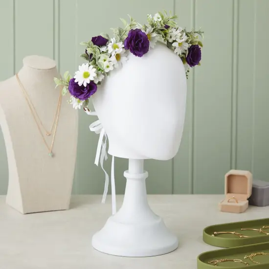 75 Pack Purple Flowers for Crafts, 2 Inch Stemless Silk Cloth Roses for Bridal Shower, Wedding Receptions, Faux Bouquets {7}