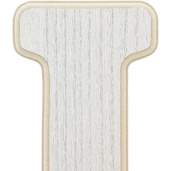 Wood Wall Decor, Wooden Letter U (12 in) White {7}