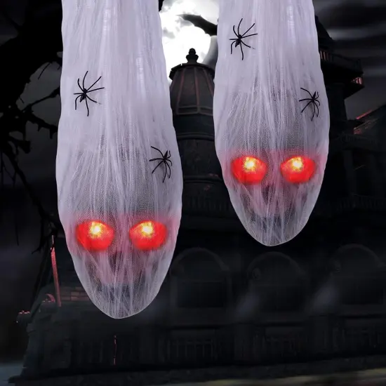 2 PCS Hanging Skull with Light up Eyes {1}
