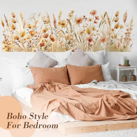 4 Pcs Boho Flower Wall Decals {3}